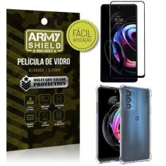 Imagem de Kit Moto Edge 20 Pro Película 3D Fácil Aplicação + Capa Anti Impacto -
