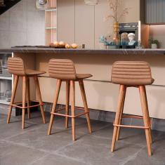 Imagem de Banqueta Baixa Linea Aço Cobre Assento Terracota