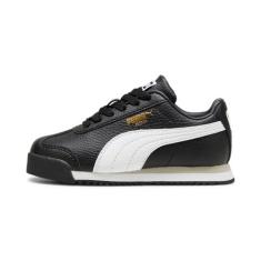 Imagem de PUMA Tênis infantil unissex Roma, Preto/branco, 21