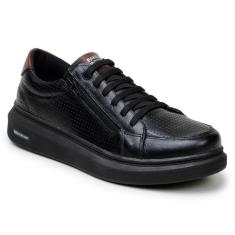 Imagem de Tenis Casual Masculino 100% Couro Legitimo Original Ziper Confortavel Calce Facil Parra Boots-Masculino