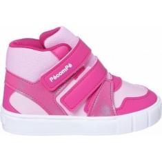 Imagem de Tênis Infantil Feminino Abotinado Pé com Pé Casual Cano Alto Pink Meninas-Feminino