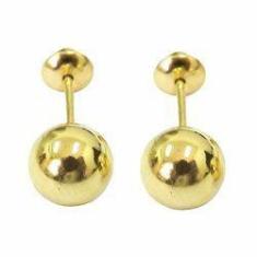 Imagem de Brinco Bola / Bolinha 6mm Em Ouro 18k 750 Com Garantia - 6mm - Dourado