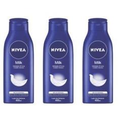 Imagem de Nivea Body Milk Hidratante P/ Banho 400ml (Kit C/03)
