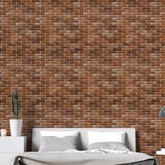 Imagem de Papel De Parede Adesivo Tijolo Marrom Np072 Rolo 0,58X3M