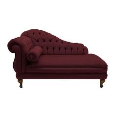 Imagem de Recamier Divã Namoradeira Larissa 150cm Direito De Quem Senta Suede Ve