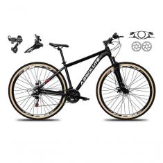 Imagem de Bicicleta Aro 29 Absolute Nero 5 Shimano Freios Hidráulicos 24v Garfo Suspensão Pneu Faixa - Preto Tam.17