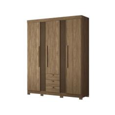 Imagem de Guarda-roupa Casal 3 Portas 3 Gavetas Santos Andirá Aurora 3.3, Jatobá
