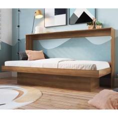 Imagem de Cama Articulável Solteiro Latino Vira Escrivaninha com Nichos CE090 Ar