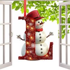 Imagem de Ornamento da letra da árvore de Natal, letra do de neve Enfeites de Natal - Pingente de alfabeto exclusivo com padrão de de neve - Pingente de acrílico de 26 letras, peças centrais de Natal para decor