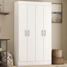 Imagem de Guarda-roupa Solteiro Formosa 4 Portas Branco - Demóbile