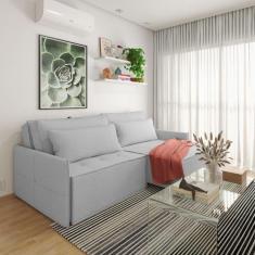 Imagem de Sofá em Linho 180cm Boss Cinza