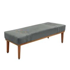 Imagem de Recamier Gênova Veludo Cinza 140 cm