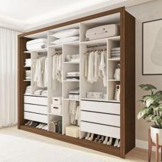 Imagem de Módulo Closet Casal sem Portas 6 Gavetas Itália Freijó