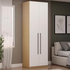 Imagem de Guarda-roupa Solteiro Infinity 2 Portas 4 Prateleiras Savana/branco -