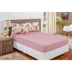 Imagem de Jogo De Cama Malha Casal Quality 03 Peças Rosê