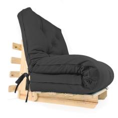 Imagem de Sofa Cama Solteiro Futon Dobrável Chumbo Acquablock