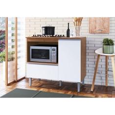Imagem de Balcao Cooktop E Forno Lais Freijó/Branco