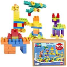 Imagem de Blocos De Montar 300 Peças Brinquedo Encaixar Infantil - 300 - Dismat