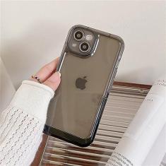 Imagem de Capa de telefone com suporte dobrável Candy Color para iPhone 13 Pro Max 11 12 Pro Max Transparente Silicone Soft TPU Capa traseira, b, para iphone 12