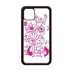 Imagem de Capa Lotus Leaf Lotus Flower Lotus Root Fish Water para iPhone 12 Pro Max para Apple Mini Mobile Case