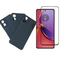 Imagem de Capa Capinha + Pelicuda 3D P/ Moto G34 Preto - Armyshield