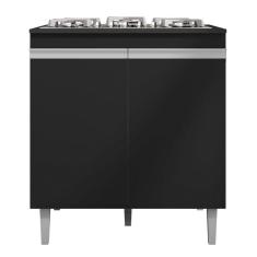 Imagem de Balcão Para Cooktop Cozinha 4/5 Bocas Com Tampo 2 Portas