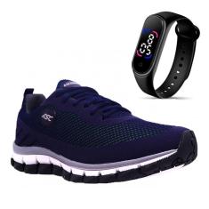 Imagem de Kit Tênis Asc Lege Total para Caminhada e Esportes + Relógio Led-Unissex
