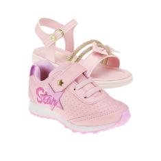 Imagem de Tênis Infantil Menina e Chinelo - KIT 2 PARES Tam 23 ao 34-Feminino