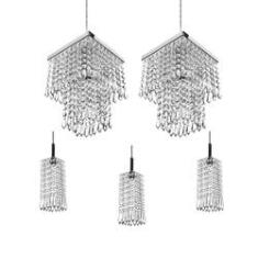 Imagem de Kit 3 Pendentes Clearcrillic + 2 Pendentes Marrycrillic