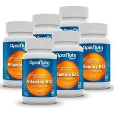 Imagem de Kit 6 Vitamina B12 Cobalamina 60 Cápsulas Apisnutri