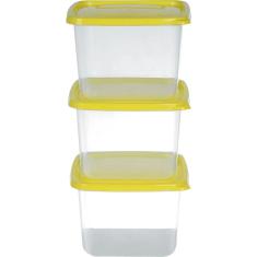 Imagem de Conjunto 3 Potes Quadrado 2,6l PO-21 São Bernardo Sortido