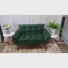 Imagem de Namoradeira Opala Com Fibra Siliconada Suede Verde -Casa Da Poltrona