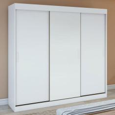 Imagem de Guarda-Roupa Casal Saion Plus 3 Portas 3 Gavetas Branco - Móveis Lopas