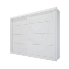 Imagem de Guarda-roupa solteiro portas de correr 4 gavetas - Viena-Branco - Bianchi Móveis