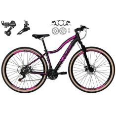 Imagem de Bicicleta Aro 29 Feminina Ksw Mwza Alumínio 21V Câmbios Shimano Tz Freio Disco Hidráulico Pneus Bege-Feminino
