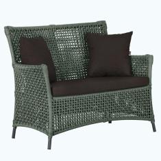 Imagem de 1 Sofá área Externa Igapó Alumínio Preta Corda Náutica E9 Verde