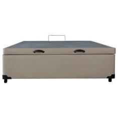 Imagem de Cama Box Baú Casal Sintético Bege Com Pistão A Gás - Imperium do Sono