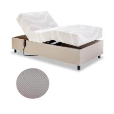 Imagem de Cama Solteiro Centauro Linho Areia Bugatti 97x205x64 Sem Fio - Pilati