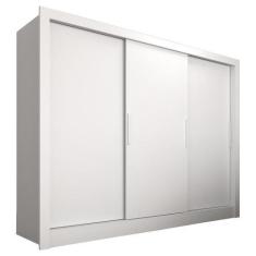 Imagem de Guarda Roupa Casal Paula 3 Pts 2 Gav Lateral Branco - A Móveis Arapong