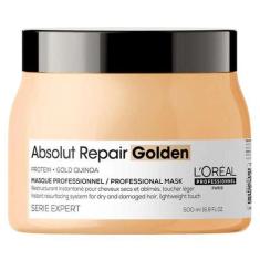 Imagem de Máscara para Cabelos Quebradiços Loreal Absolut Repair Gold Quinoa Lig