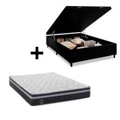 Imagem de Conjunto: Box Com Baú + Colchão Herval Zafira - Molas Ensacadas - Casal 138x188x68