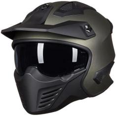 Imagem de Capacete de motocicleta ILM Open Face 3/4 Half DOT Model 726X Gree