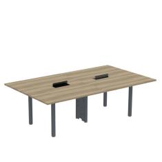 Imagem de Mesa Reunião 320cm X 140cm Mrcpb3214 Nogueira Casablanca/Grafito