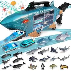 Imagem de Caminhão de brinquedo Grarain Shark com LED, música com 2 caminhões de