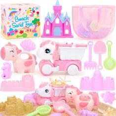 Imagem de Brinquedo de praia Tagitary Unicorn Sand Toys com bolsa de malha para crianças