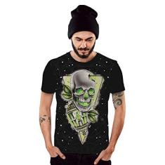 Imagem de Camiseta Caveira Verde Skull Smoke Masculina