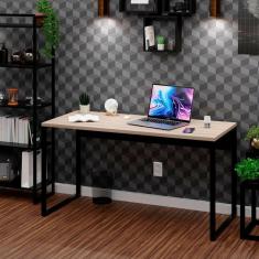 Imagem de Mesa Para Escritório Escrivaninha Industrial 150cm Carvalho