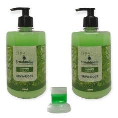 Imagem de 2 Sabonete Líquido 500ml Grande Lavanda Orquídea Algodão Erva Doce Pit