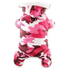 Imagem de Casaco de lã com capuz para cães com 4 pernas para cães pequenos para cães de estimação, roupas de inverno, moletom com capuz para cães pequenos, médios e gatos