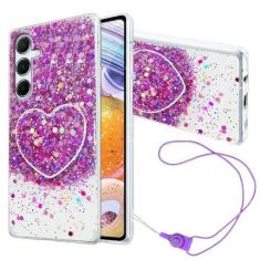 Imagem de liancang Capa para celular Samsung Galaxy A55 5G/A35, Galaxy A55 5G/A35 Flash, adequada para meninas e mulheres, almofada de TPU macio para proteger a linda capa de telefone, com suporte e cordão